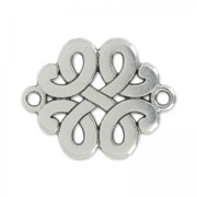 Separatore celtico 2 anelli 17 mm Placcatura argento antico x1|raw }}