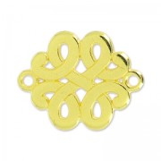 Separatore celtico 2 anelli 17 mm Dorato con oro fino con oro fino x1|raw }}