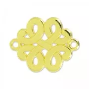 Separatore celtico 2 anelli 17 mm Dorato con oro fino con oro fino x1