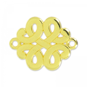 Separatore celtico 2 anelli 17 mm Dorato con oro fino con oro fino x1