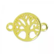 Separatore albero della vita 2 anelli 22 mm Dorato con oro fino con oro fino x1