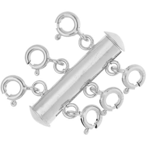 Chiusura magnetica scorrevole a 3 file 23 mm con fermagli - Argento 925 x1