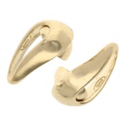 Chiusura magnetica a goccia 17x7 mm - Argento 925 Dorato con oro fino x1