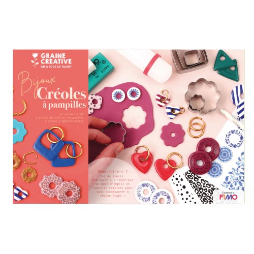 Kit di modellazione Fimo - Gioielli creoli con nappe