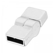 Chiusura magnetica 26x12 mm per cordone mm. 10 Placcatura argento antico x1|raw }}