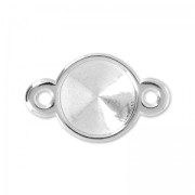 Separatore 2 anelli per rivoli 12 mm Placcatura argento antico x1