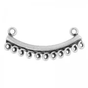 Separatore tubo 11 anelli 32 mm argentato antico x1