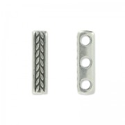 Separatore 3 file 15x3.5 mm Placcatura argento anticox1|raw }}