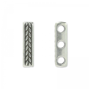 Separatore 3 file 15x3.5 mm Placcatura argento anticox1