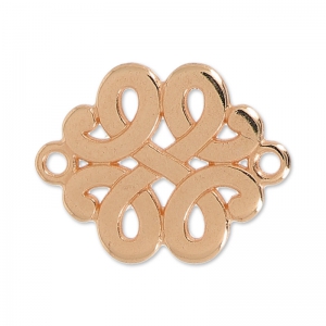 Separatore celtico 2 anelli 17 mm dorato rose x1
