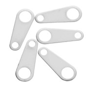 Elementi di fissaggio ovali 10x4 mm - Argentatura fine x10|raw }}