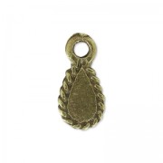 Ciondoli gocce 11.5 mm bronze x4|raw }}