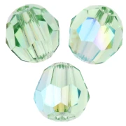Perline rotonde PureCrystal 5000 4 mm - Peridot Shimmer x20