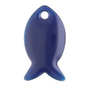 Zecchini in metallo e resina epossidica 14x8 mm - Blu notte x6