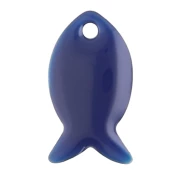 Zecchini in metallo e resina epossidica 14x8 mm - Blu notte x6