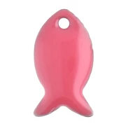 Zecchini in metallo e resina epossidica 14x8 mm - Corallo rosa x6
