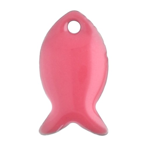 Zecchini in metallo e resina epossidica 14x8 mm - Corallo rosa x6