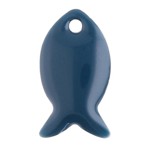 Zecchini in metallo e resina epossidica 14x8 mm - Petrolio x6