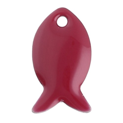 Zecchini in metallo e resina epossidica 14x8 mm - Rosso scuro x6