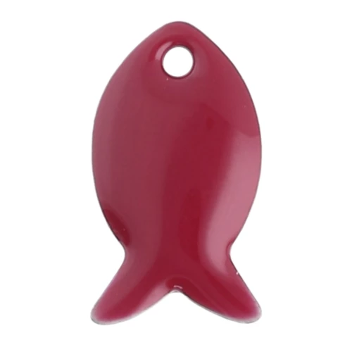Zecchini in metallo e resina epossidica 14x8 mm - Rosso scuro x6