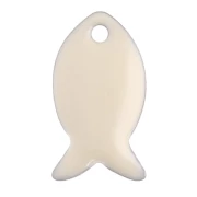 Zecchini in metallo e resina epossidica 14x8 mm - Crema x6