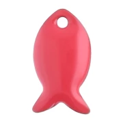 Zecchini in metallo e resina epossidica 14x8 mm - Rosso x6