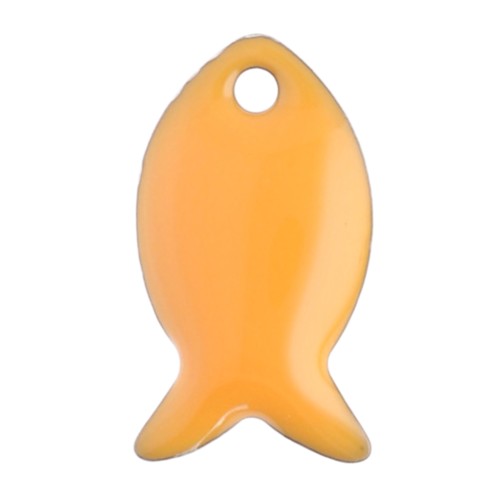 Zecchini in metallo e resina epossidica 14x8 mm - Mandarino x6