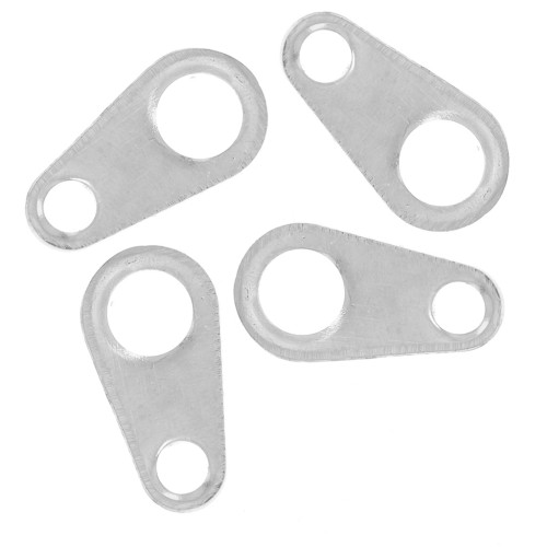 Chiusure ovali 9x5 mm - Argento x10