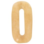 Pendente ovale in pietra semipreziosa 30x15 mm - Giada colorata - Giallo x1|raw }}