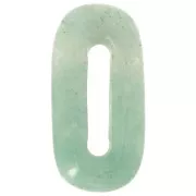 Pendente in pietra semipreziosa ovale 30x15 mm - Avventurina x1