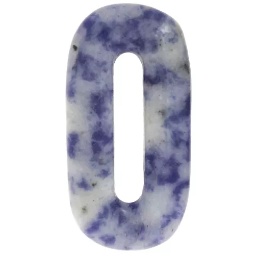 Pendente in pietra semipreziosa ovale 30x15 mm - Sodalite x1