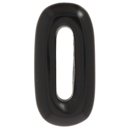 Pendente in pietra semipreziosa ovale 30x15 mm - Ossidiana nera x1