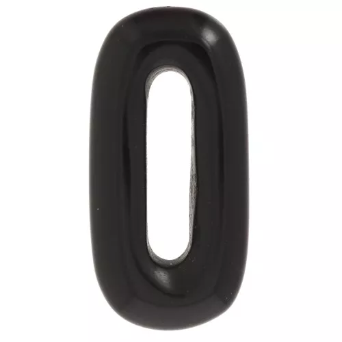 Pendente in pietra semipreziosa ovale 30x15 mm - Ossidiana nera x1