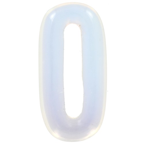 Pendente ovale di pietra semipreziosa 30x15 mm - Opalite x1