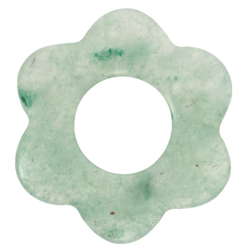 Pendente a forma di fiore in pietra semipreziosa da 20 mm - avventurina ...