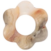 Pendente a fiore in pietra semipreziosa da 20 mm - Agata pazza x1|raw }}