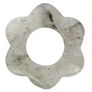 Pendente a forma di fiore in pietra semipreziosa da 20 mm - Labradorite x1