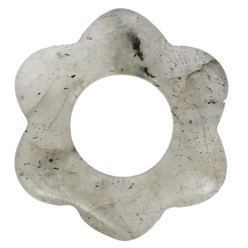 Pendente a forma di fiore in pietra semipreziosa da 20 mm - Labradorite x1