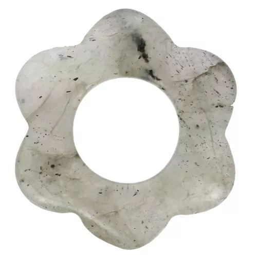 Pendente a forma di fiore in pietra semipreziosa da 20 mm - Labradorite x1