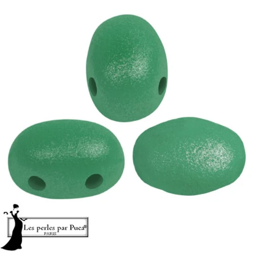 Perle di vetro Samos® by Puca® 5x7 mm - Vogue Green Garden Mat x10g