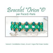 Perle di vetro Samos® by Puca® 5x7 mm - Vogue Green Garden Mat x10g