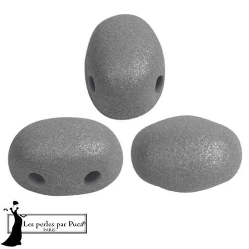 Perle di vetro Samos® by Puca® 5x7 mm - Vogue Grey Medium Mat x10g