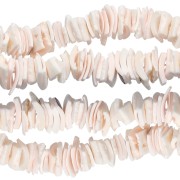 Perle quadrate di conchiglia 8 - 11 mm - Bianco rosato x40cm|raw }}