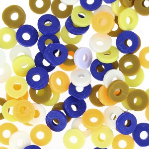 Assortiment de rondelles Heishi en caoutchouc Made by Me 6 mm Artisan