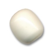 Perline tubolari ovali 12x10 mm - Bianco sporco x5