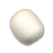Perline tubolari ovali 12x10 mm - Bianco sporco x5