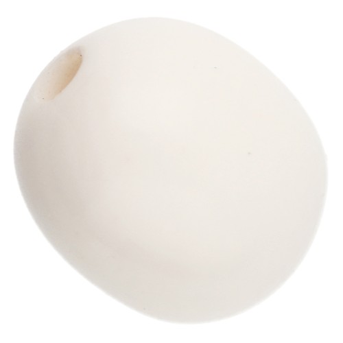 Perline tubolari ovali 12x10 mm - Bianco sporco x5