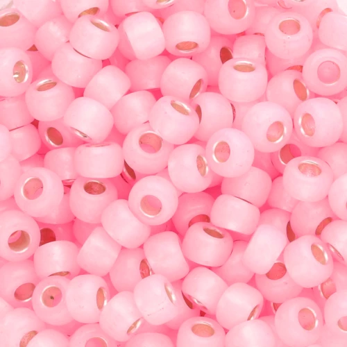 Rocaille Miyuki 6/0 643 - Rosa chiaro tinto in argento x8g