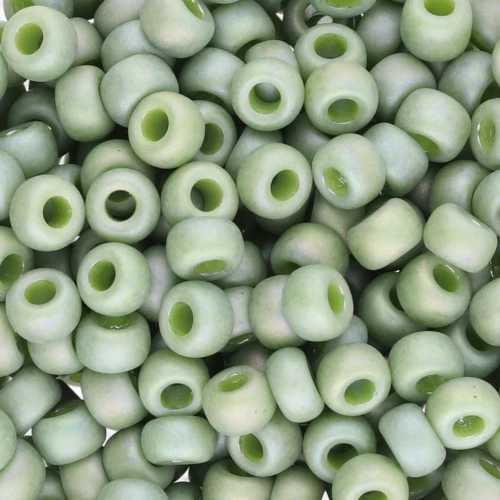 Rocaille Miyuki 6/0 4698 - Pistacchio opaco smaltato Mat AB x8g