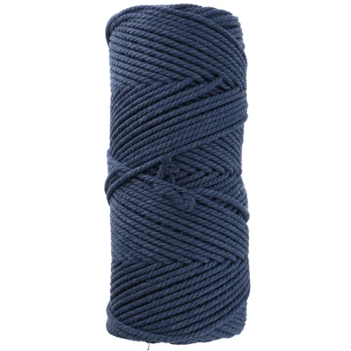 Rocchetto di cordoncino in cotone macramè da 2 mm - Indaco x100 m